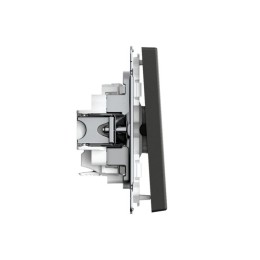 Выключатель кнопочный 1-кл. ArtGallery быстрозажим. клем. механизм базальт SE GAL001415S