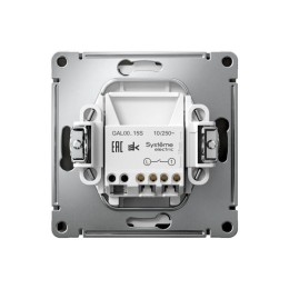 Выключатель кнопочный 1-кл. ArtGallery быстрозажим. клем. механизм базальт SE GAL001415S