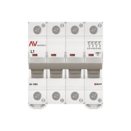 Выключатель автоматический модульный 4п L 1А 10кА AV-10 DC AVERES EKF mcb10-DC-4-01L-av