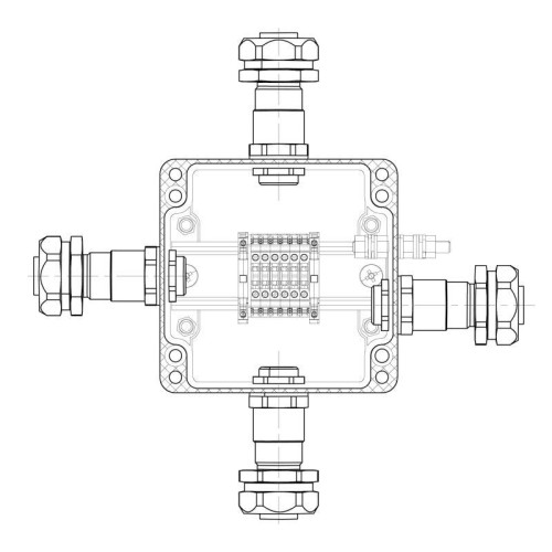 Коробка клеммная взрывозащ. TBE-P-03-(6xCBC.2)-1xKAEPM2MHK-20(A)-1xKAEPM2MHK-20(B)-1xKAEPM2MHK-20(C)