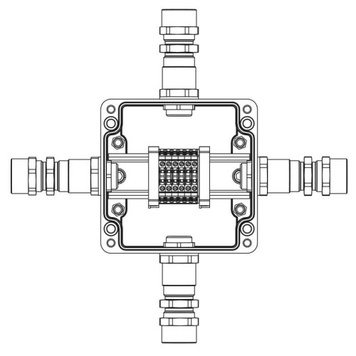 Коробка клеммная взрывозащ. TBE-P-03-(6xCBC.2)-1xKA2MHK(A)-1xKA2MHK(B)-1xKA2MHK(C)-1xKA2MHK(D)1Ex e