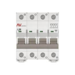 Выключатель автоматический модульный 4п L 20А 10кА AV-10 DC AVERES EKF mcb10-DC-4-20L-av