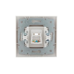 Розетка компьютерная СП Deriy RJ45 бел. LEZARD 702-0202-139