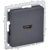 Розетка СП BRITE HDMI РHDMI-0-БрГ механизм графит IEK BR-H10-K53