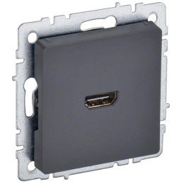 Розетка СП BRITE HDMI РHDMI-0-БрГ механизм графит IEK BR-H10-K53