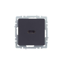 Розетка СП BRITE HDMI РHDMI-0-БрГ механизм графит IEK BR-H10-K53