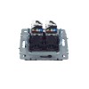 Розетка компьютерная 2-м СП BRITE RJ45 кат.5E РК10-2-БрГ механизм графит IEK BR-K20-1-K53