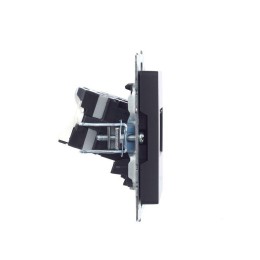 Розетка компьютерная 2-м СП BRITE RJ45 кат.5E РК10-2-БрГ механизм графит IEK BR-K20-1-K53