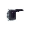 Розетка BRITE РСбш10-3-44-БрГ 16А IP44 с заземл. защ. шторки с крышкой механизм графит IEK BR-R16-16