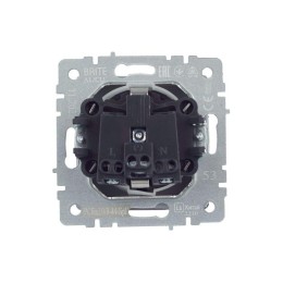 Розетка BRITE РСбш10-3-44-БрГ 16А IP44 с заземл. защ. шторки с крышкой механизм графит IEK BR-R16-16