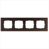 Рамка 4-м G-Metal метал. алюм. корич. Brown Jasmart G1004AZ
