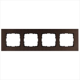 Рамка 4-м G-Metal метал. алюм. корич. Brown Jasmart G1004AZ