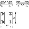 Соединитель крест. проволока-проволока d8-10 253 8X8 F OBO 5312604