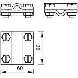 Соединитель крест. проволока-проволока d8-10 253 8X8 F OBO 5312604