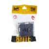 Розетка компьютерная + телевизионная 2-м BRITE РТВ/РК12-БрМ RJ45 кат.5E + TV механизм маренго IEK BR