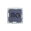 Розетка компьютерная + телевизионная 2-м BRITE РТВ/РК12-БрМ RJ45 кат.5E + TV механизм маренго IEK BR