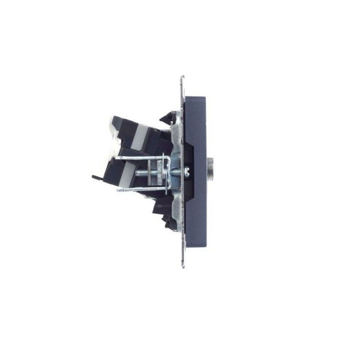 Розетка компьютерная + телевизионная 2-м BRITE РТВ/РК12-БрМ RJ45 кат.5E + TV механизм маренго IEK BR