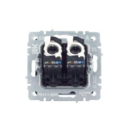 Розетка компьютерная 2-м СП BRITE RJ45 кат.5E РК10-2-БрМ механизм маренго IEK BR-K20-1-K35