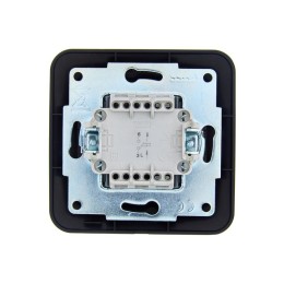 Кнопка звонка 1-кл.СП ASTI 10А IP20 в сборе черн. бархат LEZARD 7081-4242-103
