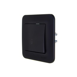 Кнопка звонка 1-кл.СП ASTI 10А IP20 в сборе черн. бархат LEZARD 7081-4242-103