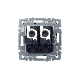 Розетка компьютерная 2-м СП BRITE RJ45 кат.5E РК10-2-БрТБ механизм бронза IEK BR-K20-1-K45