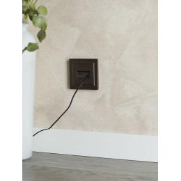 Розетка компьютерная 2-м СП BRITE RJ45 кат.5E РК10-2-БрТБ механизм бронза IEK BR-K20-1-K45