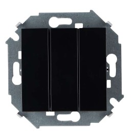 Выключатель 3-кл. СП Simon 15 10А IP20 250В винтов. зажим механизм черн. Simon 1591391-032