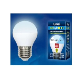 Лампа светодиодная LED-G45-6W/NW/E27 /FR/MB PLM11WH Multibright 6Вт шар матовая 4000К нейтр. бел. E2