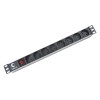 Блок евророзеток для 19дюйм шкафов 10А PDU-8P 8 розеток CABEUS 2402c