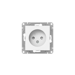 Розетка СП Эпика 16А без заземл. защ. шторки механизм бел. EKF UP1-SOW-101