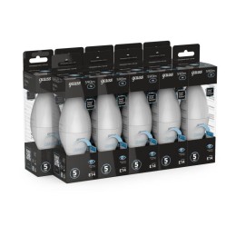 Лампа светодиодная Black 7Вт свеча 4100К нейтр. бел. E14 590лм диммир. GAUSS 103101207-D