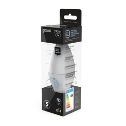 Лампа светодиодная Black 7Вт свеча 4100К нейтр. бел. E14 590лм диммир. GAUSS 103101207-D