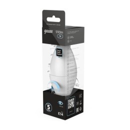 Лампа светодиодная Black 7Вт свеча 4100К нейтр. бел. E14 590лм диммир. GAUSS 103101207-D