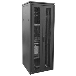 Шкаф укомплектованный LINEA N 42U 800х800мм дверь распашн. перфорир. черн. ITK LN05-42U88-2P2P-SBZ
