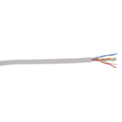 Кабель витая пара ШПД U/UTP кат.5E 4х2х0.48мм 24 AWG PVC solid сер. (305м) (м) ITK BC1-C5E04-111
