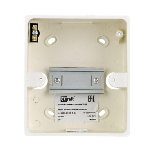 Корпус навесной дв. 1 ряд 4 мод. IP41 ЩРН-П пласт. прозр. DEKraft 31060DEK