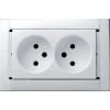 Розетка 2-м СП Simon34 16А IP20 без заземл. бронз. Simon 34457-36