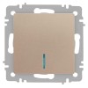 Выключатель 1-кл. СП Accent 6-102-04 10А IP20 250В с подсветкой AL/CU шампань Intro Б0063475