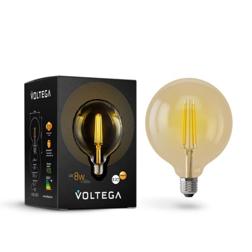 Лампа светодиодная Loft Led G125 8Вт 2800К E27 DIM Voltega 6838