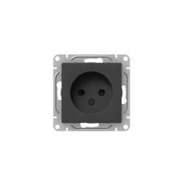 Розетка СП Эпика 16А без заземл. защ. шторки механизм черн. EKF UP1-SOB-101