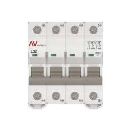 Выключатель автоматический модульный 4п L 32А 10кА AV-10 DC AVERES EKF mcb10-DC-4-32L-av