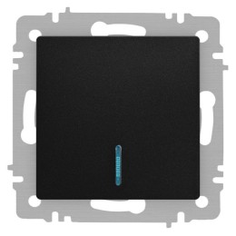 Выключатель 1-кл. СП Accent 6-102-05 10А IP20 250В с подсветкой AL/CU антрацит Intro Б0063475