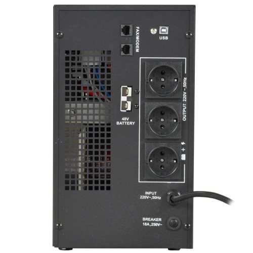 Источник бесперебойного питания ELECTRA LT 3кВА/2.4кВт 48VDC без АКБ USB Schuko ITK ELT-3000VA-1-L-S