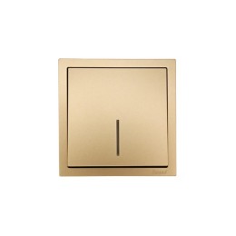 Выключатель 1-кл. с индик. СП ZIMA IP20 10А безвинт. зажим зол. LEZARD 704-3688-111QC