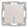 Выключатель 1-кл. СП Accent 6-102-06 10А IP20 250В с подсветкой AL/CU перламутр. Intro Б0063467