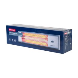 Обогреватель электрический инфракрасный панельный 1.5кВт с кварцевыми лампами в стальном корпусе с р