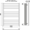Полотенцесушитель Axel П12 500х1200 электро встроен. диммер Royal Thermo НС-1433996