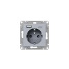 Розетка СП Эпика 16А с 2 USB-A+С с заземл. защ. шторки механизм алюм. EKF UP1-SOA-111-USBA+USBC