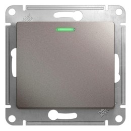 Переключатель проходной 1-кл. СП Glossa 10А IP20 (сх. 6а) 10AX с подсветкой механизм платина SE GSL0