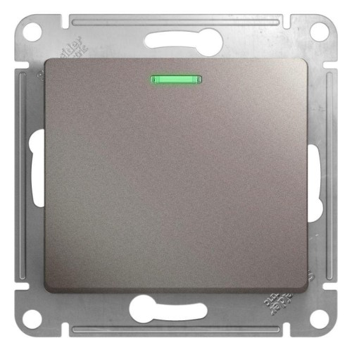 Переключатель проходной 1-кл. СП Glossa 10А IP20 (сх. 6а) 10AX с подсветкой механизм платина SE GSL0